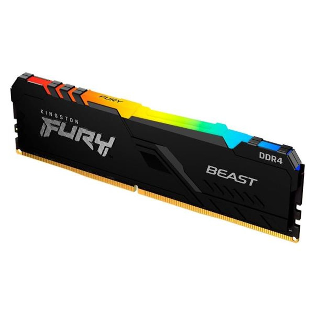 Memoria para Desktop 16GB DDR4 3200Mhz Kingston Gamer HyperX Fury Beast Black RGB KF432C16BB12A/16