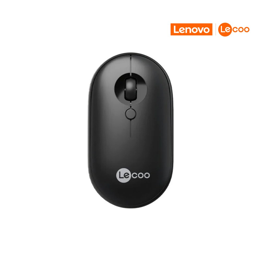 Mouse USB sem Fio Lenovo Lecoo WS212 Preto