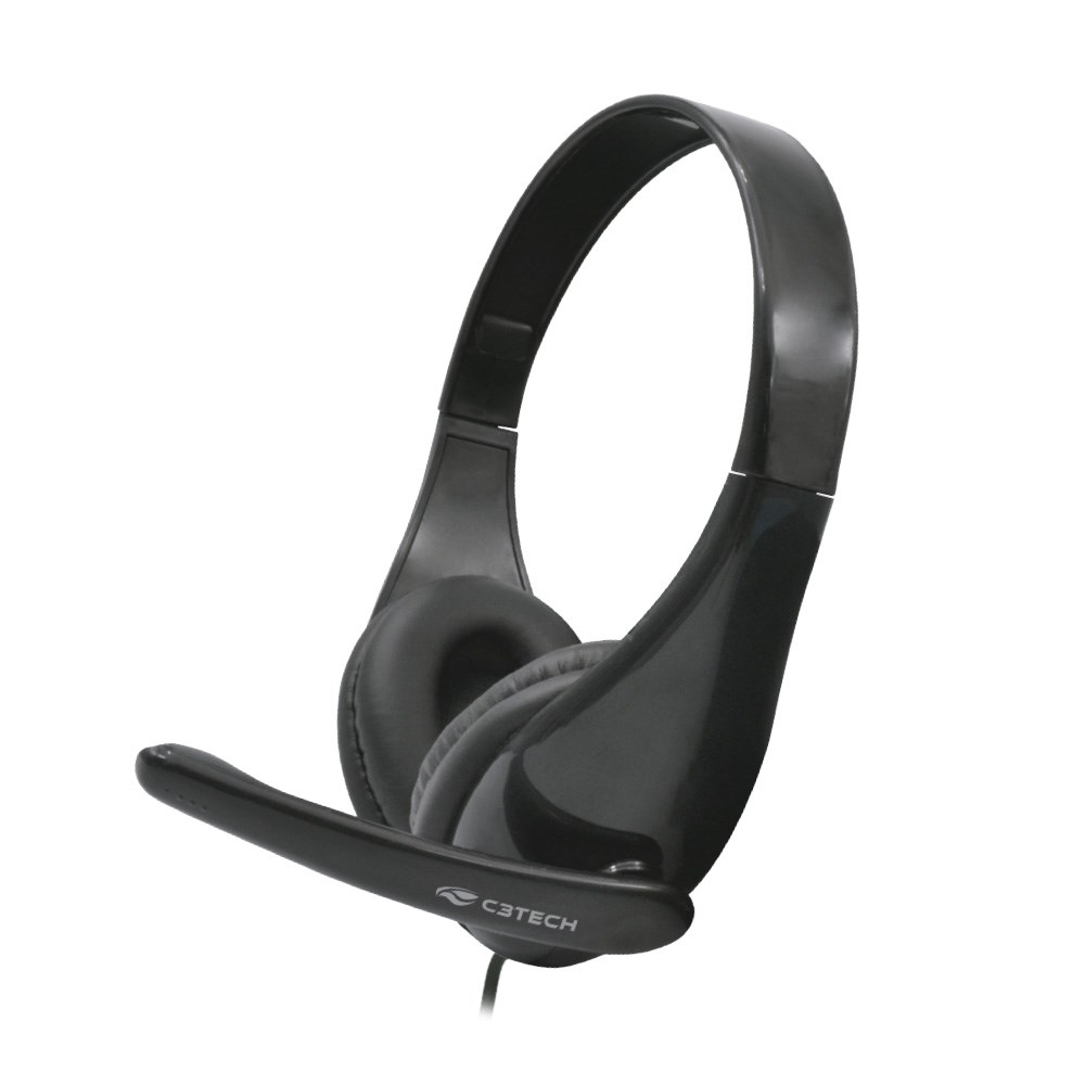 Fone de Ouvido Headset com Microfone PH-340BK C3Tech - Plug USB