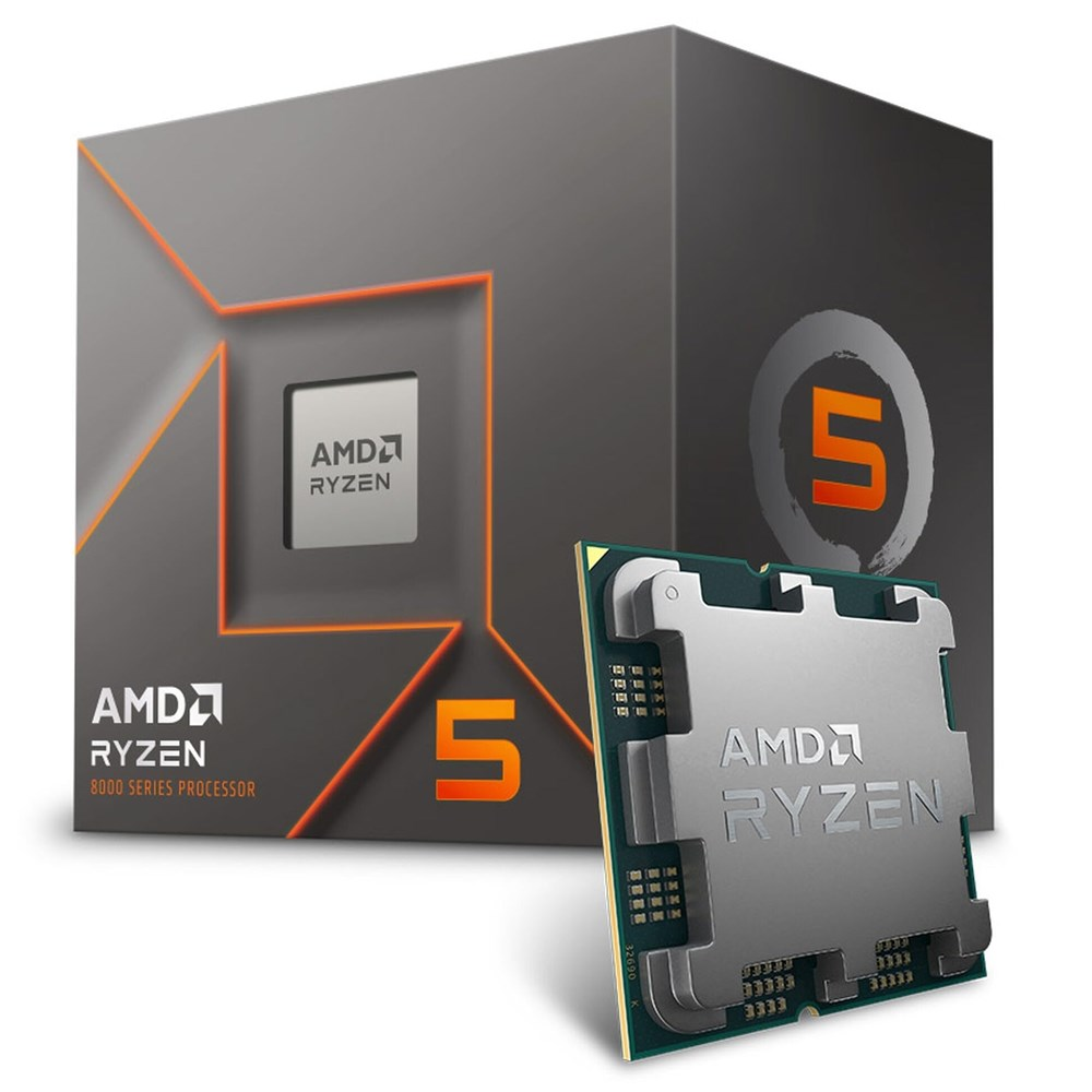 Processador AM5 AMD Ryzen  5 8400F, 4.2 GHz (4.7 GHz Max Turbo), Cach 22MB, AM5, 6 Ncleos, 12 Threads - 100-100001591BOX ( SEM VIDEO )