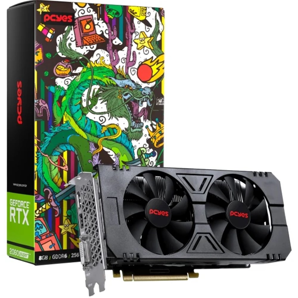 Placa de Vdeo GPU 8GB RTX 2060 Super GDDR6 256Bit Graffiti Series - Pa2060S25608G6Fs