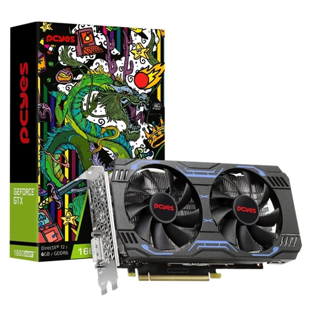 Placa de Vdeo GPU 6GB GTX 1660 Super GDDR6 192 Bits Full Size Dual Fan - Pa1660S6Gr6Df