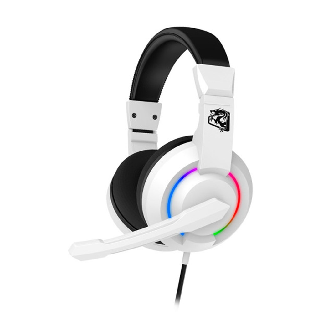 Fone de Ouvido Headset Gamer Alcor Multi Plataforma Branco LED Rainbow ELG - HGAL