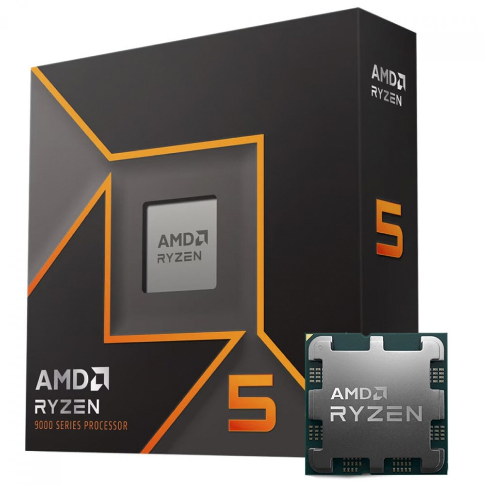 Processador AM5 AMD Ryzen 5 9600X 3.9 GHz (5.4 GHz) Cache 32 MB 100-100001405WOF