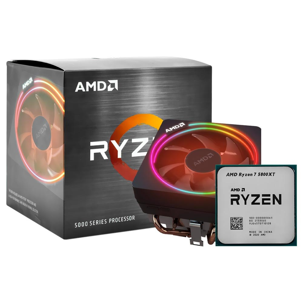 Processador AM4 AMD Ryzen 7 5800XT 3.8 GHz (4.8 GHz Max Turbo) Cach 32 MB 100-100001582BOX