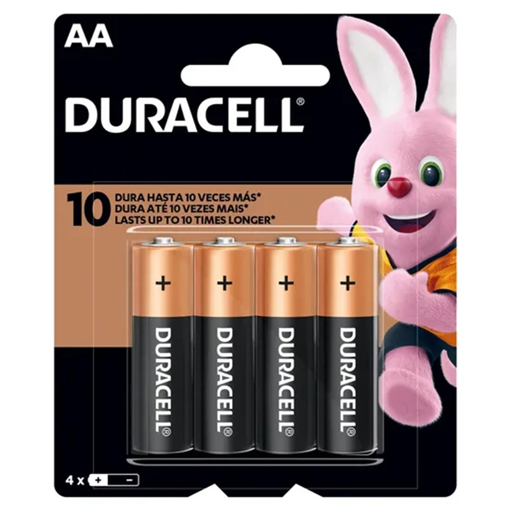 Pilha Alcalina 1,5v AA MN1500 (C/4 Pilhas) Duracell