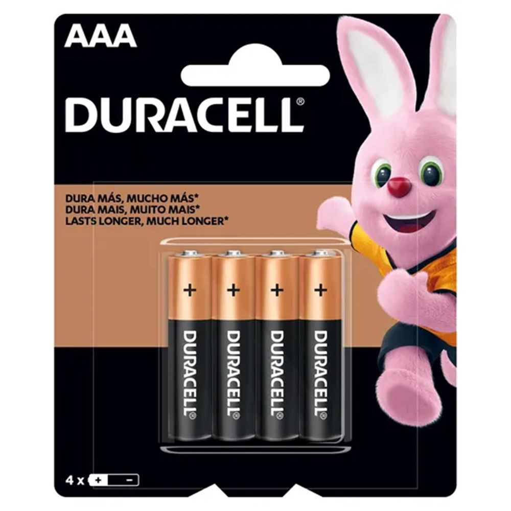 Pilha Alcalina 1,5v AAA MN2400 (C/4 Pilhas) Duracell