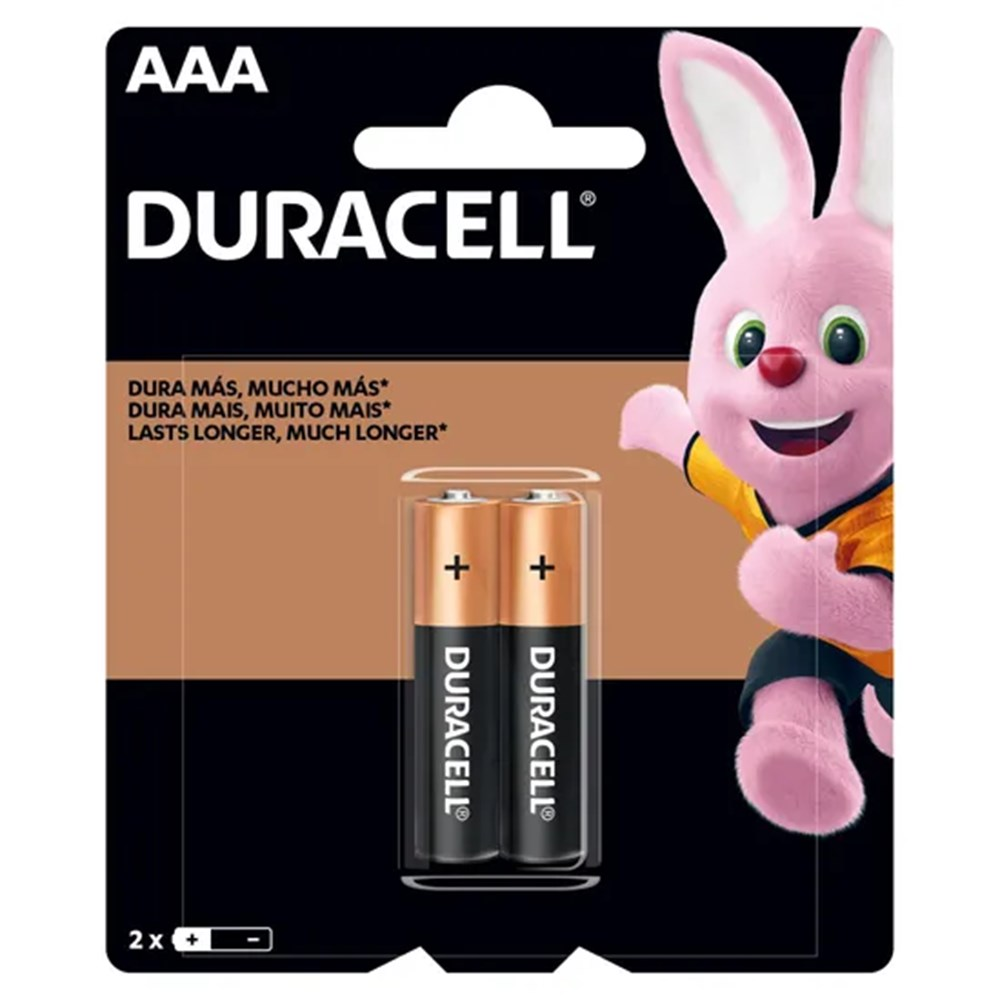 Pilha Alcalina 1,5v AAA Mn2400 (C/2 Pilhas) Duracell