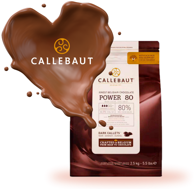 Pacote de 2,5Kg de Chocolate Belga em pó Callebaut