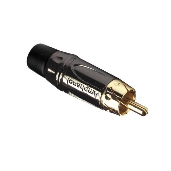 Plug Rca Curto Macho Preto Acpl-cbk Amphenol