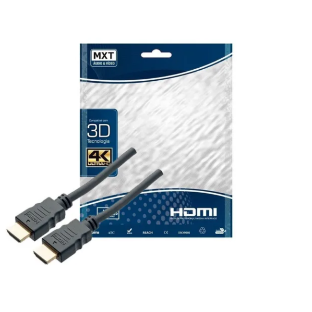 CABO HDMI 4K ULTRA HD 30 AWG COM FILTRO 3MT MXT