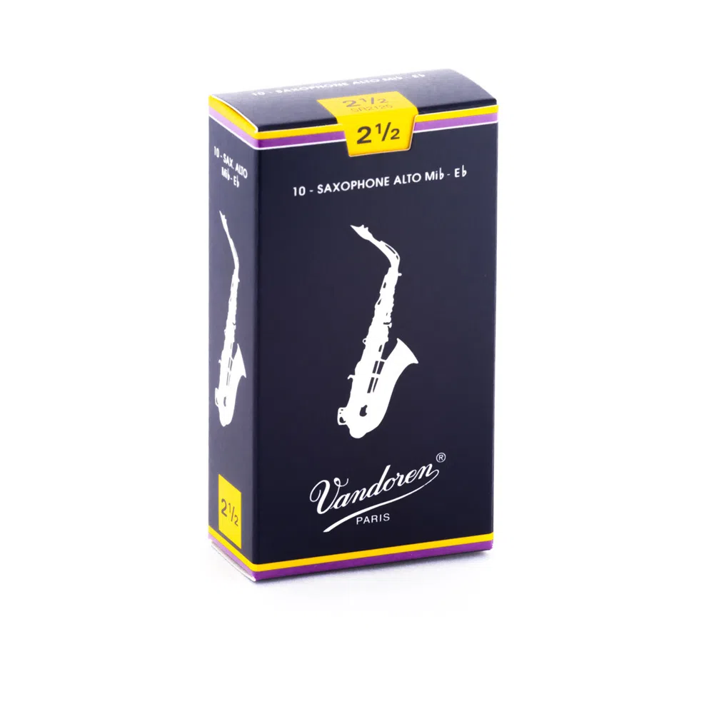 Palheta Tradicional 2,5 P/sax Alto Vandoren Cada