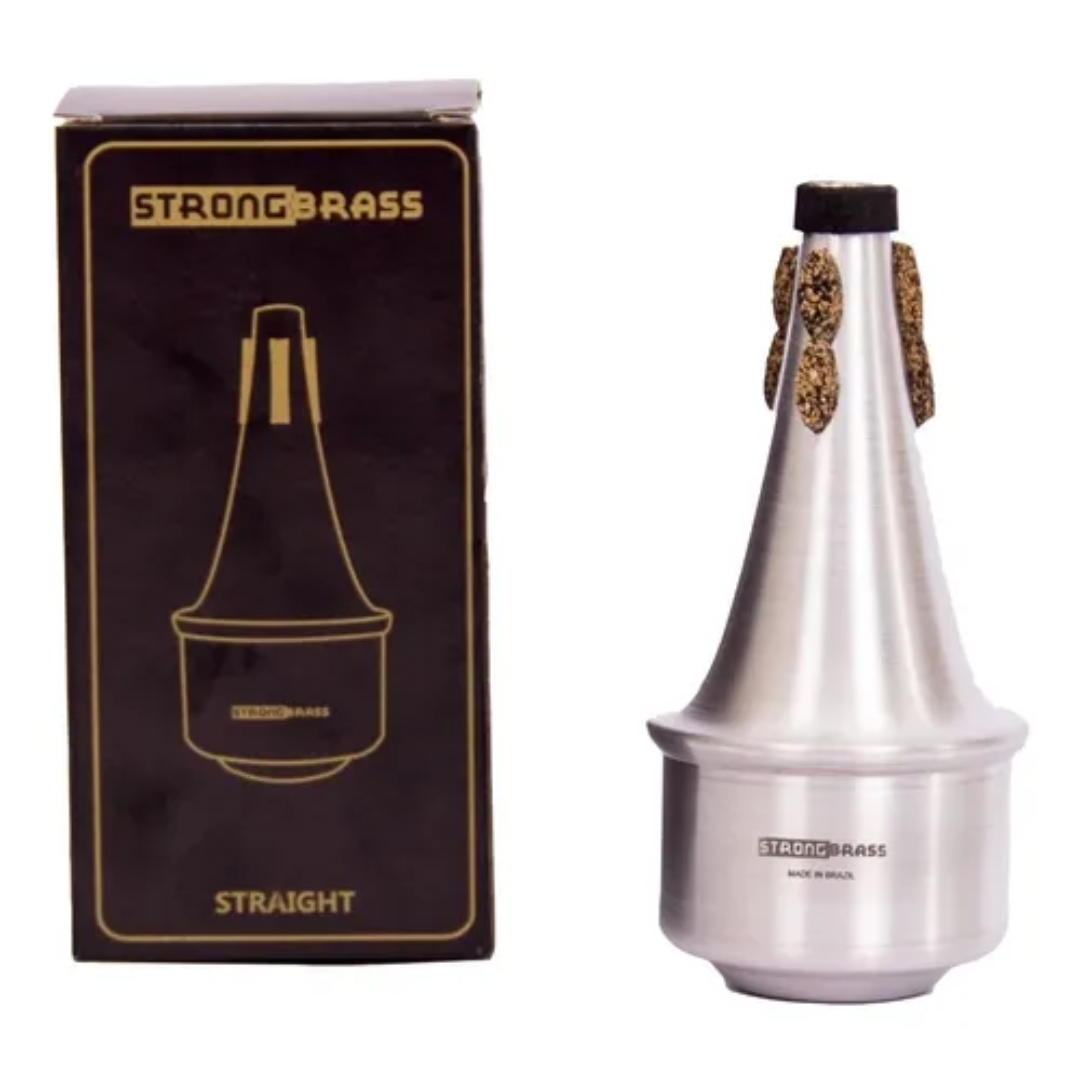 Surdina Trompete Straight Prata Strongbrass