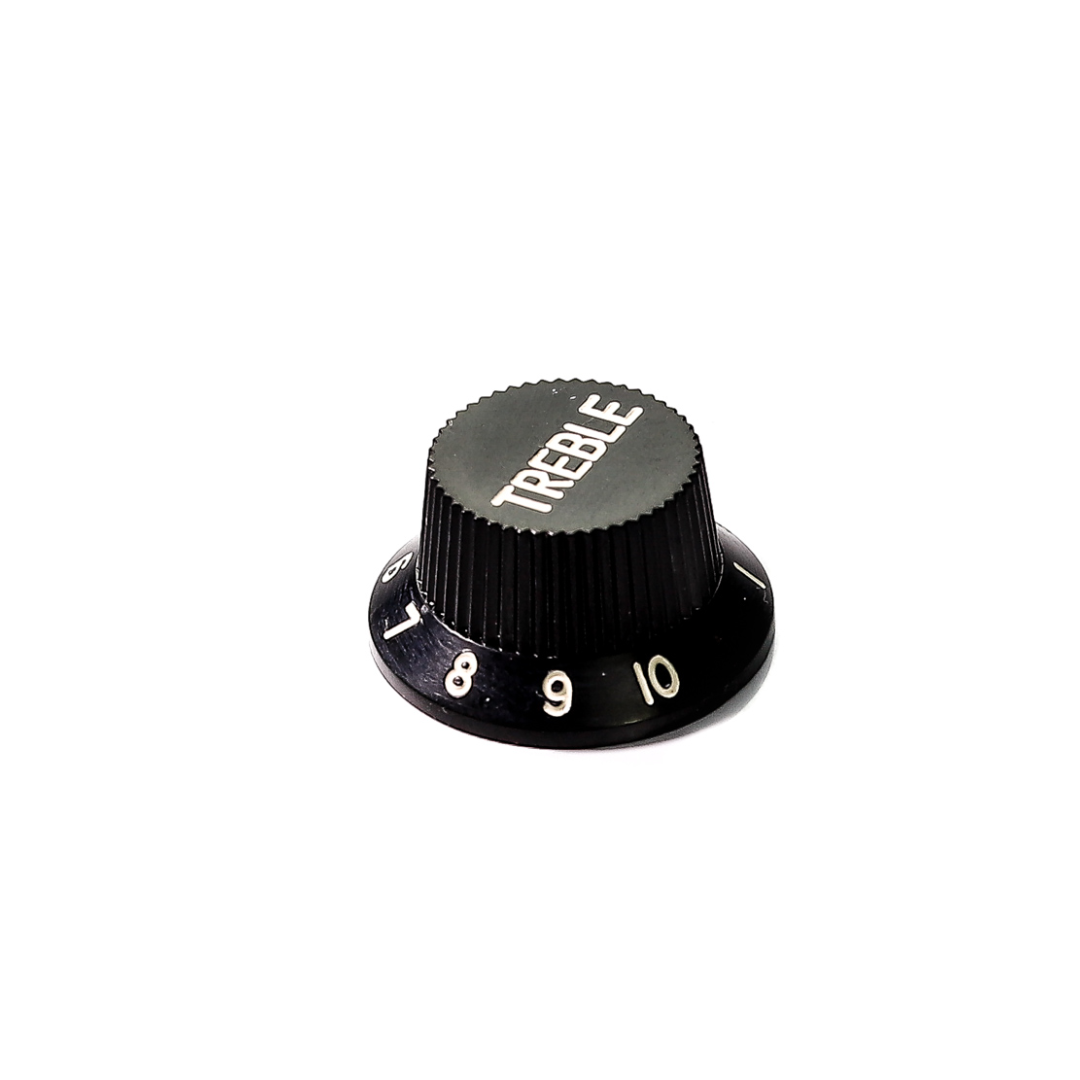 KNOB PLASTICO PST- TREBLE BK PRETO SPIRIT