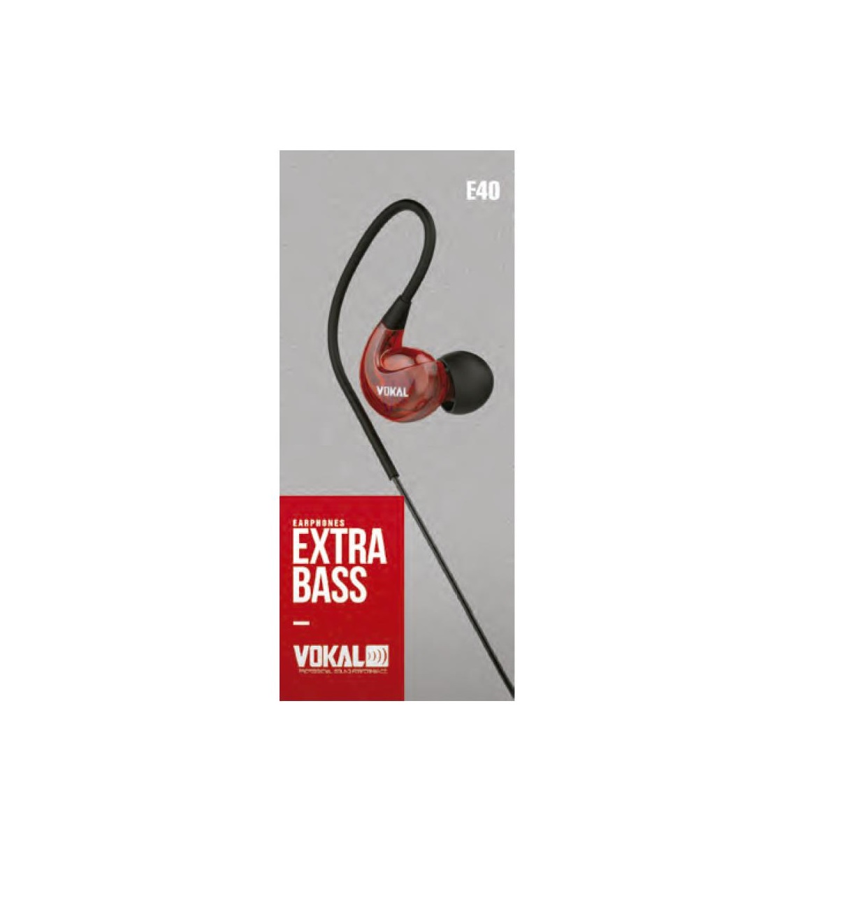 FONE DE OUVIDO E40 IN EAR VERMELHO VOKAL