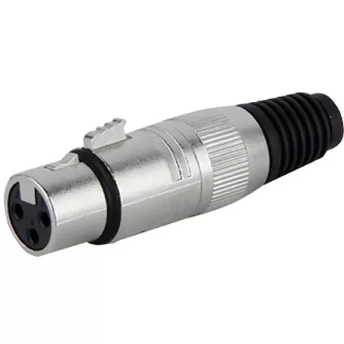 PLUG XLR FEMEA HX084 PRATA HJH