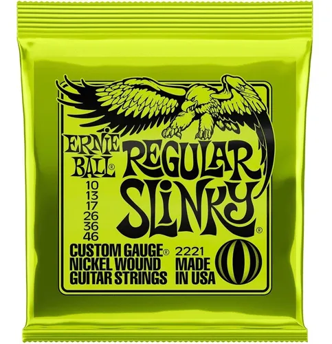 ENCORDOAMENTO GUITARRA 010 REGULAR SLINK NQ ERNIEBALL