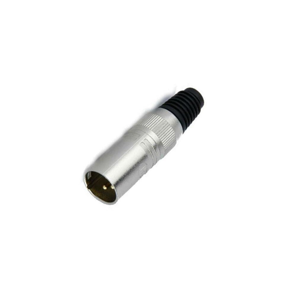 PLUG XLR MACHO HX082 PRATA HJH