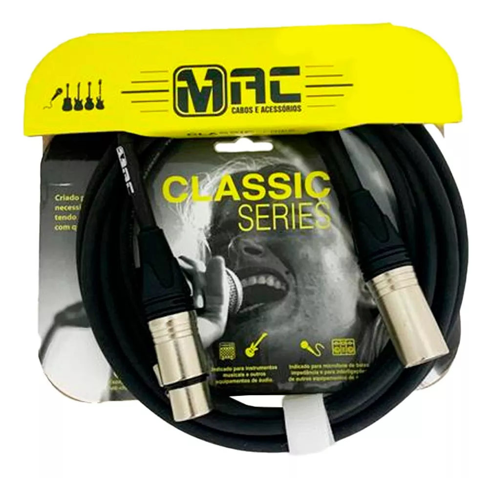 CABO BALANCEADO 10FT/3.05M XLR XLR CLASSIC MAC CABOS