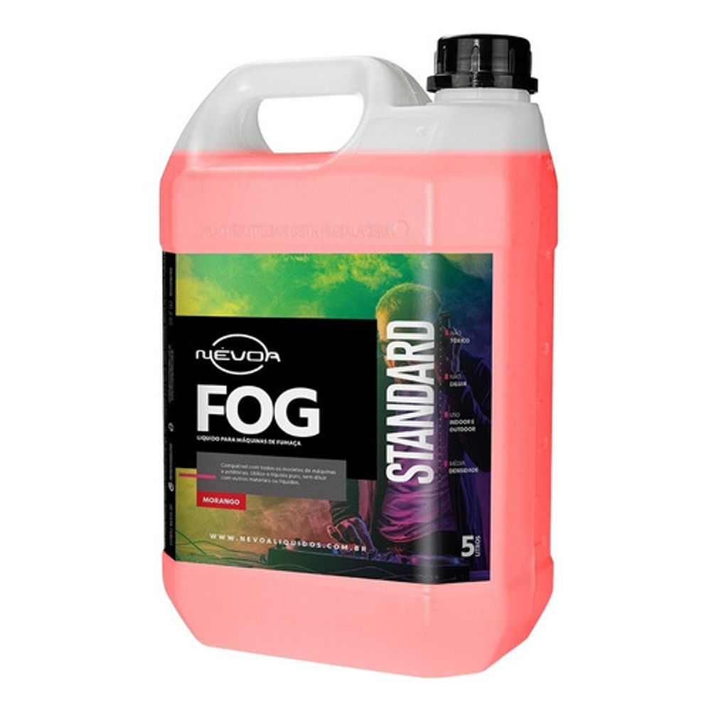 LIQUIDO PARA MAQUINA DE FUMAA 5L FOG STANDARD MORANGO NEVOA