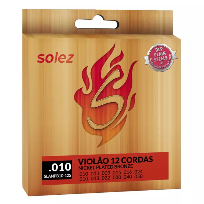 ENCORDOAMENTO VIOLAO ACO 0.10 12 CORDAS SLANPB10 SOLEZ