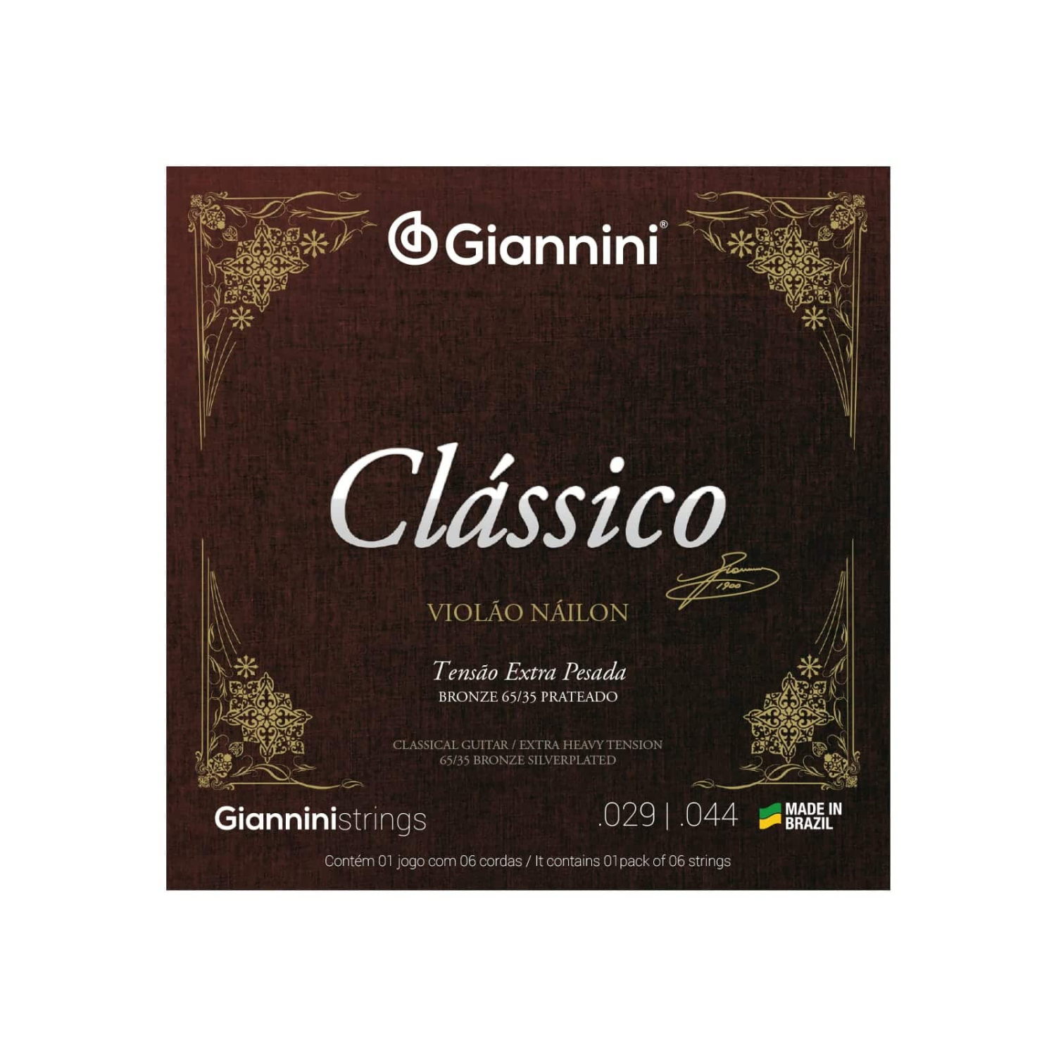 ENCORDOAMENTO VIOLAO 65/35 PRATA T.E.P GIANNINI