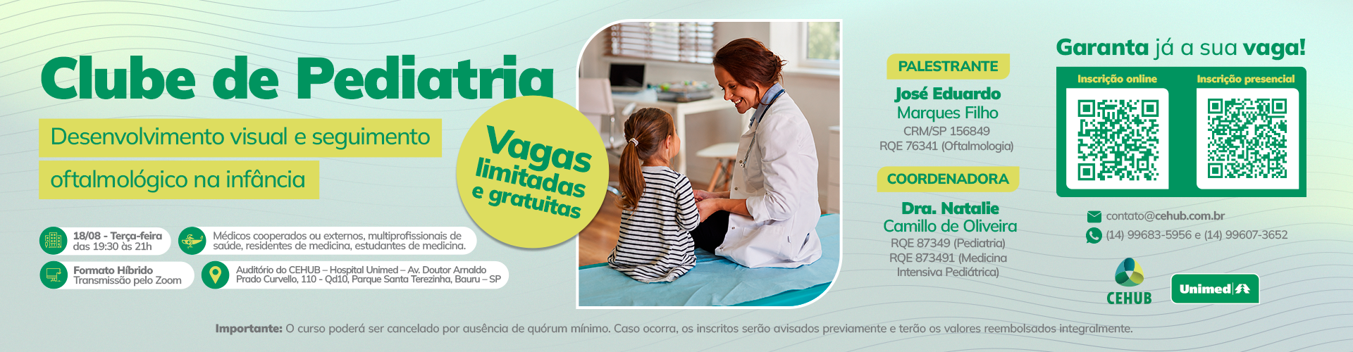 CLUBE DE PEDIATRIA - PRESENCIAL - 18 DE AGOSTO DE 2026