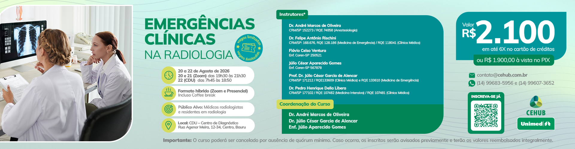 EMERG�NCIAS CL�NICAS NA RADIOLOGIA - 20 a 22 de Agosto de 2026
