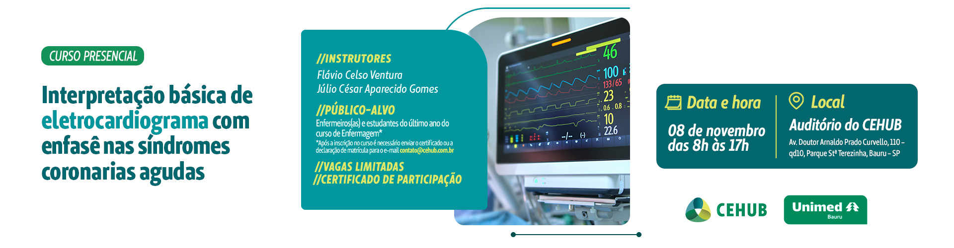 08/11/2025 - Curso de interpretao bsica de eletrocardiograma para enfermeiros com nfase nas sndromes coronarianas agudas