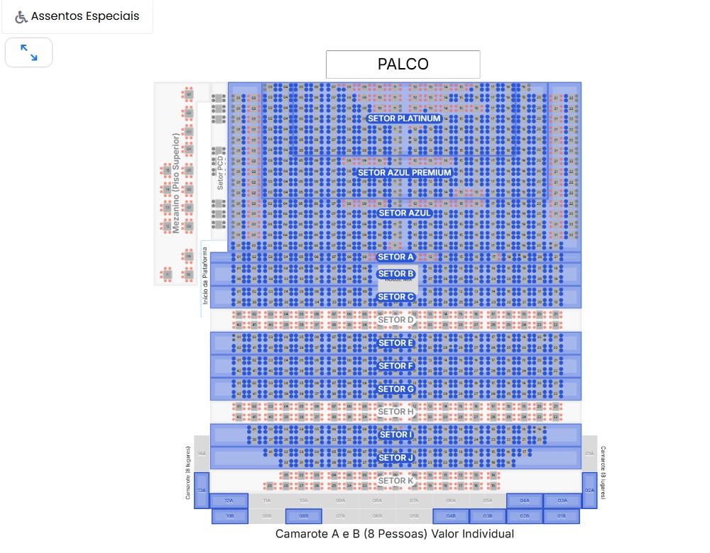Mapa do evento