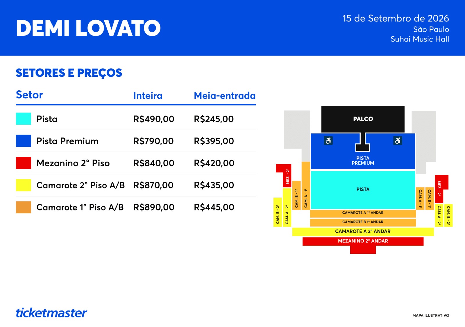 Mapa do evento