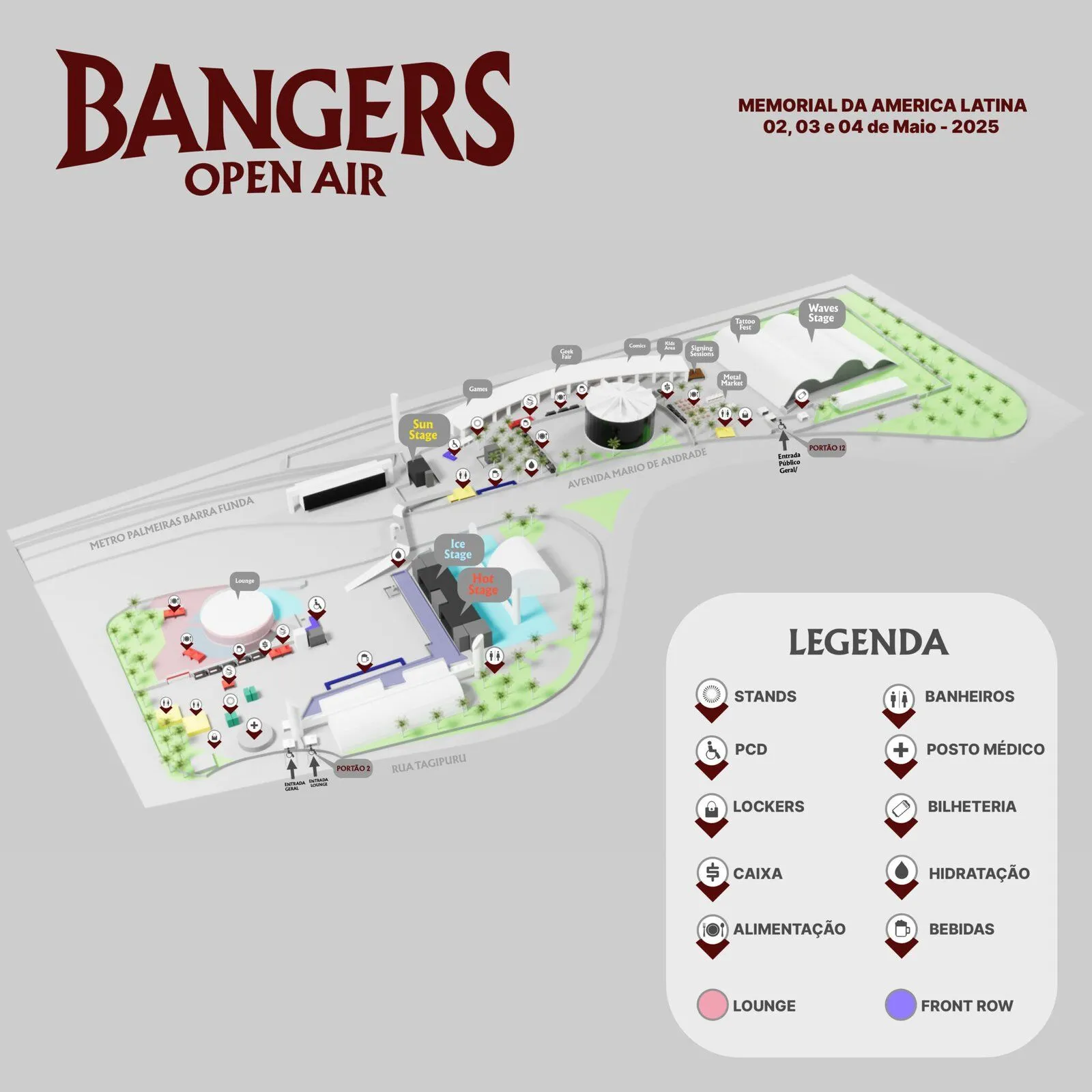 Mapa do evento