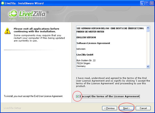 Instalando LiveZilla