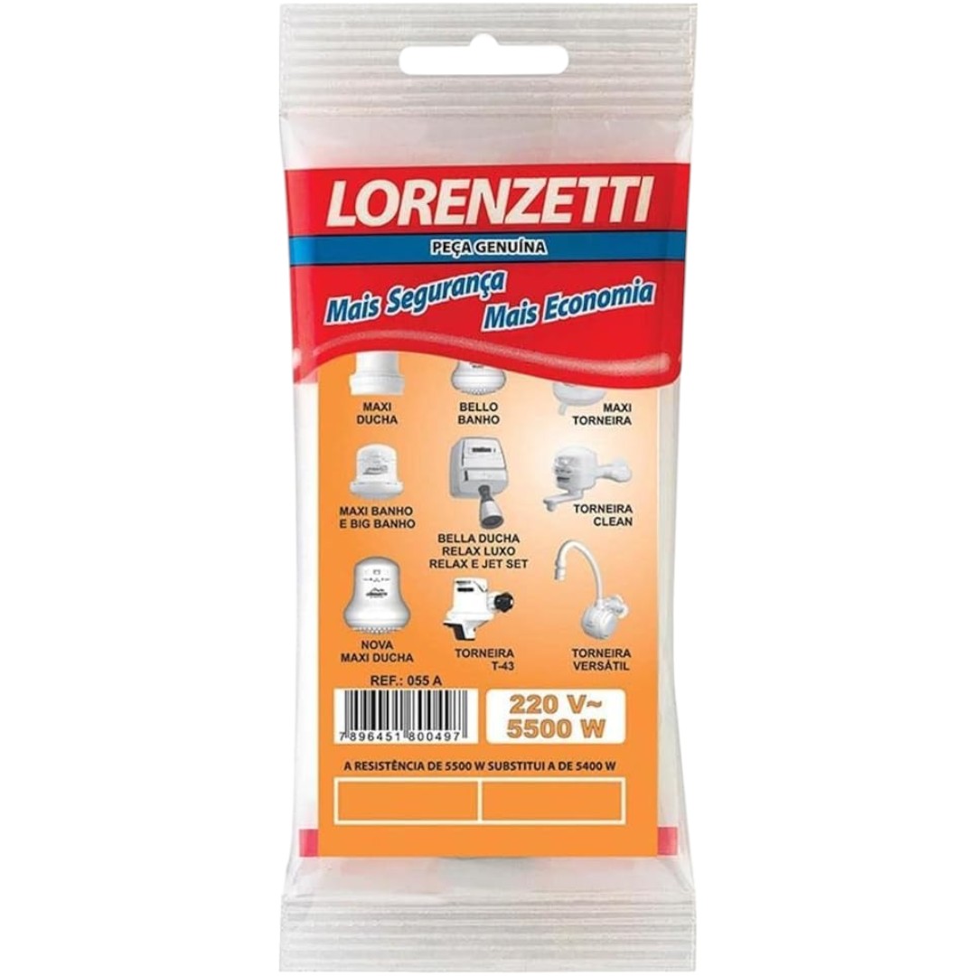 Resistncia Lorenzetti Maxi Ducha 220V 055-A