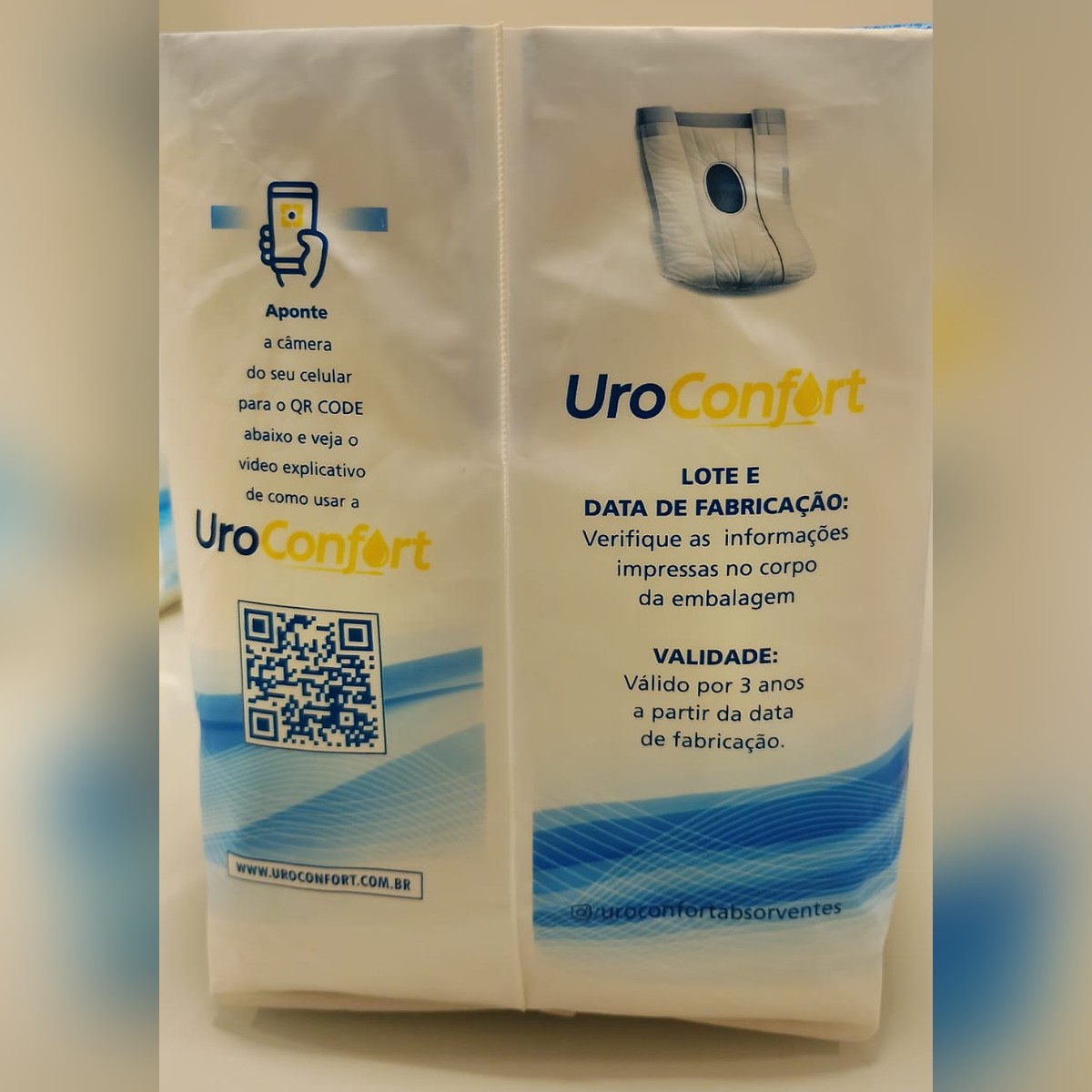 UroConfort P - Lateral: QR code com vídeo de uso