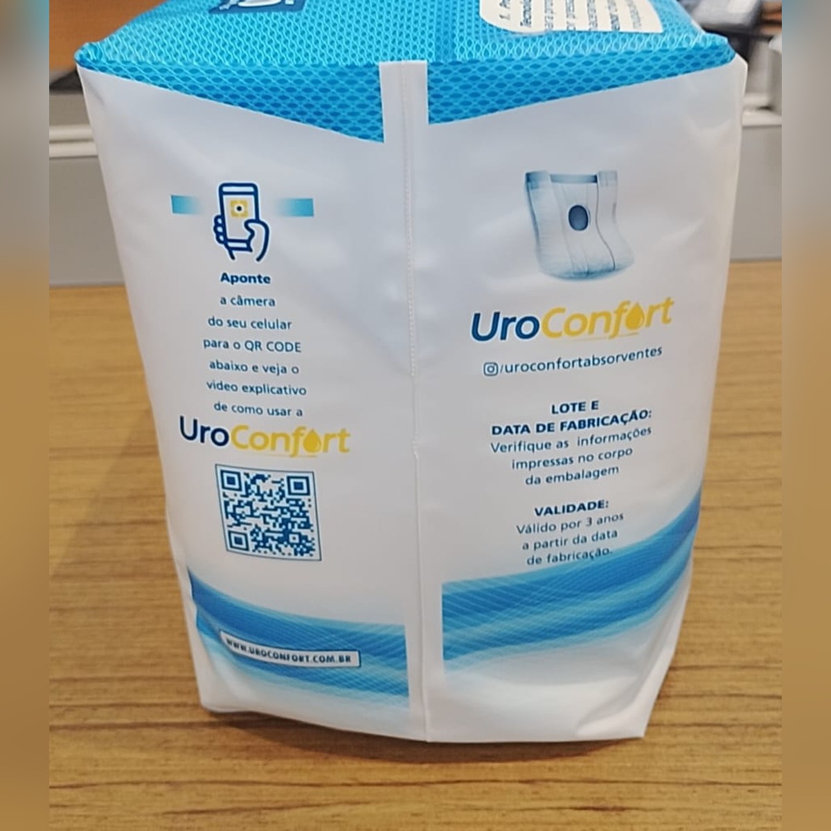 UroConfort M - Lateral: QR code com vídeo de uso