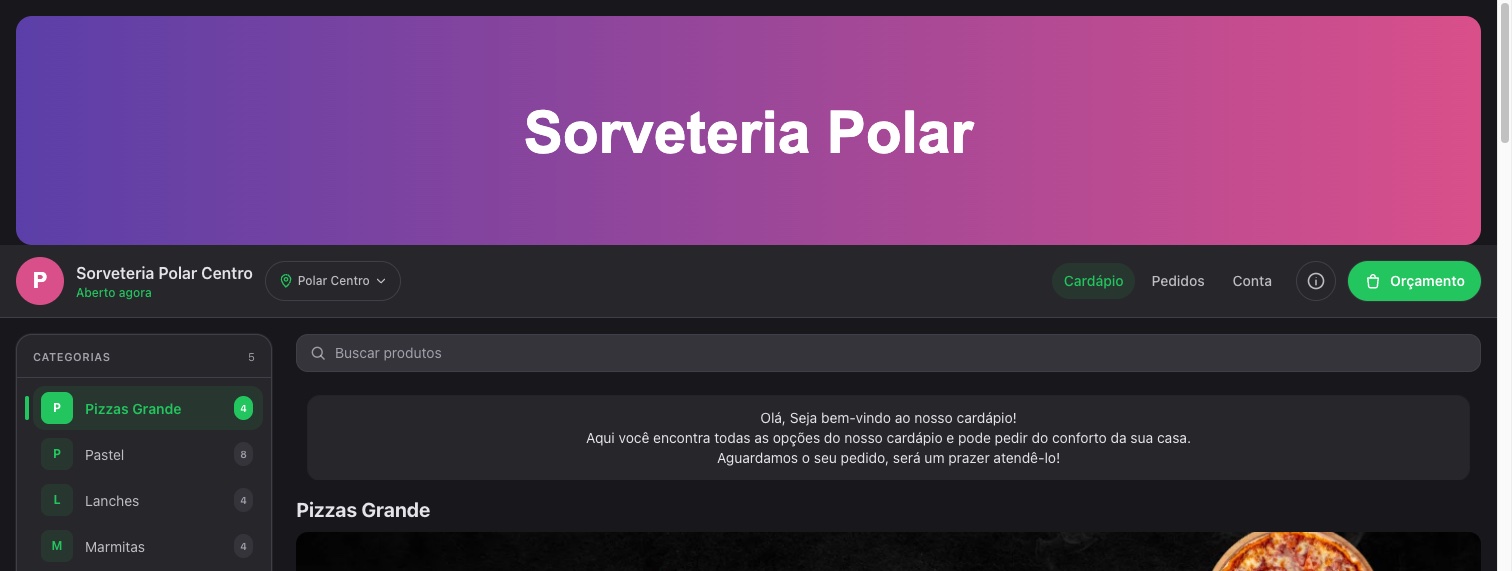 Loja escolhida no topo do site